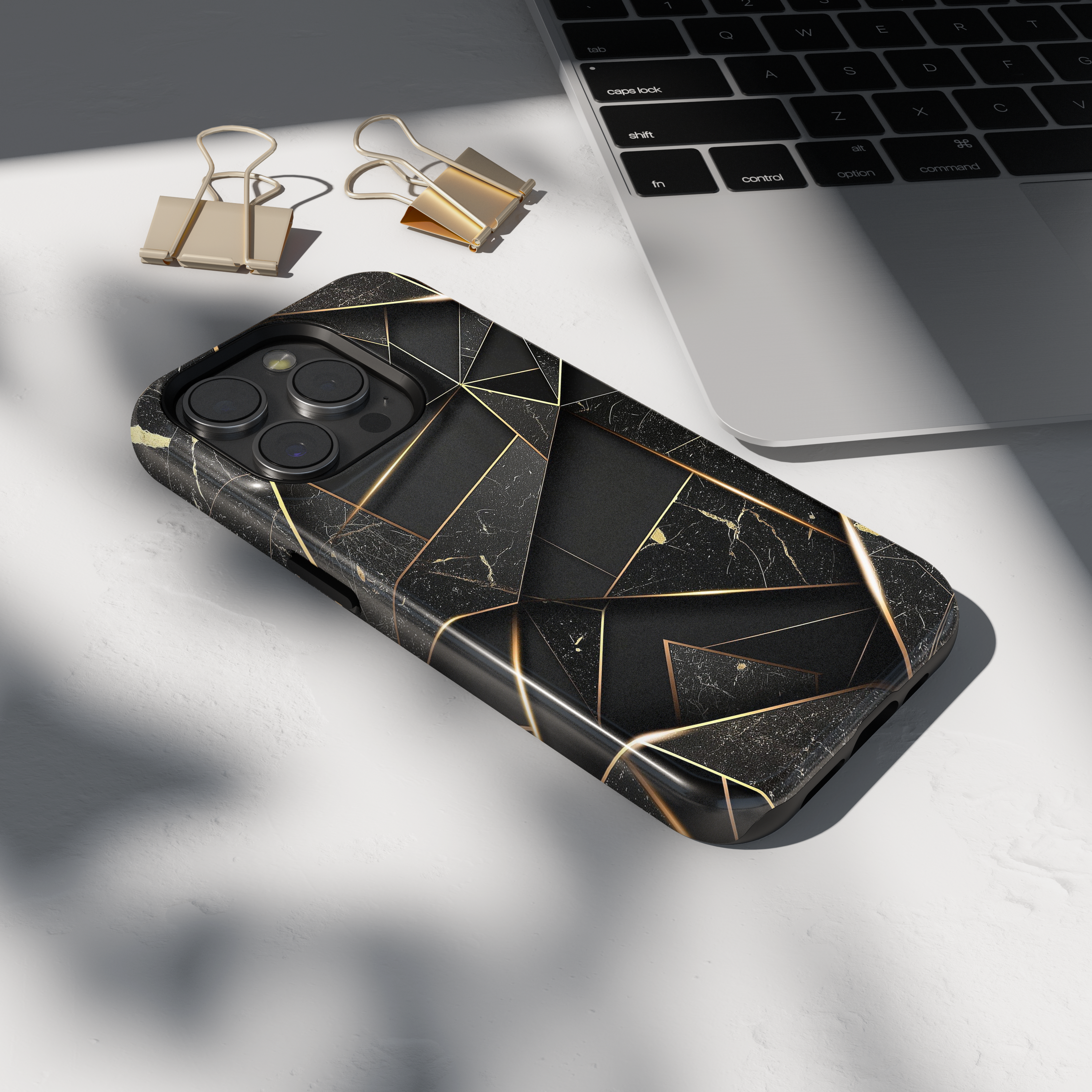 Tokok iPhone - MARBLE GOLD LINES