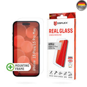 Képernyővédő fólia - Displex - Prémium valódi üveg 2D (iPhone és Samsung) Könnyű felhelyezési készlet tartozékkal