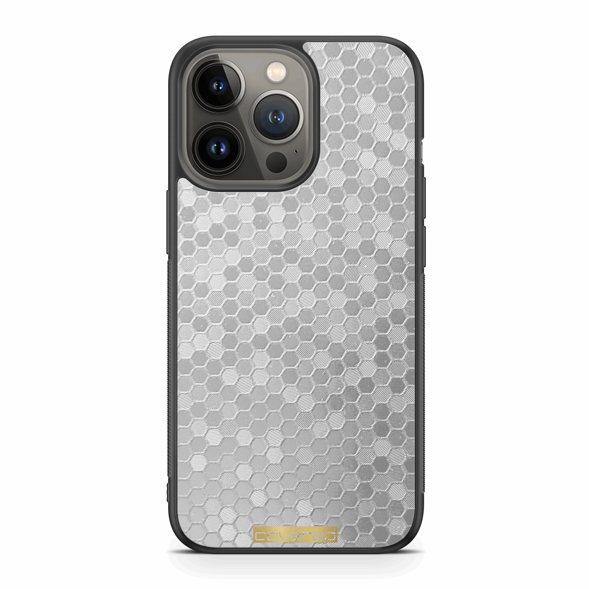 Husa iPhone - SILVER HONEYCOMB 3D