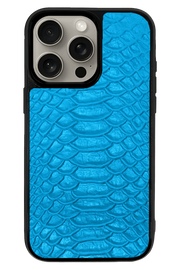 Husa iPhone - PIELE TEXTURA PITON turcoaz