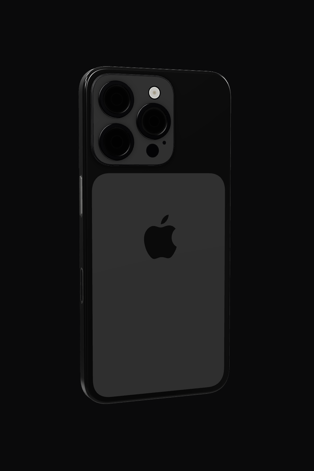 Skin iPhone - OFF-Black pe iPhone 16 Pro, model 3D: rotește telefonul cu skinul aplicat