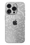 Skin iPhone - ezüst méhsejt 3D